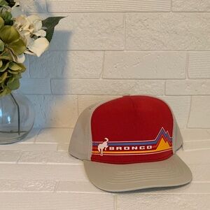Ford Bronco Red and Gray Hat